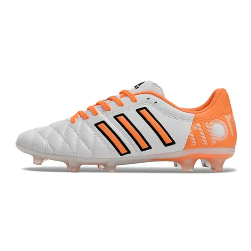 Chuteira Campo Adidas AdiPure 11 Pro FG Branca e Laranja