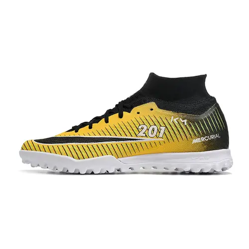 Chuteira Society Nike Air Zoom Mercurial Superfly 9 TF Elite Amarela e Preta 