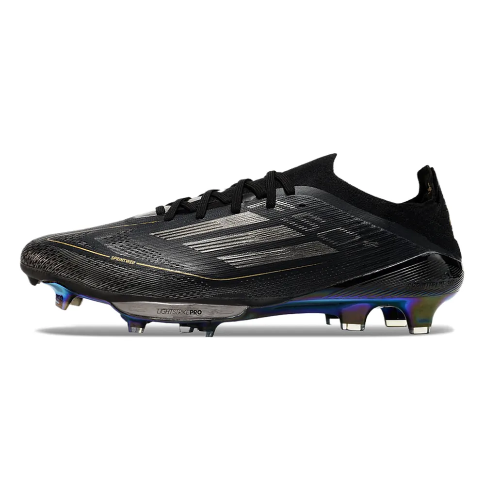 Chuteira Campo Adidas F50+ | Preta e Dourada