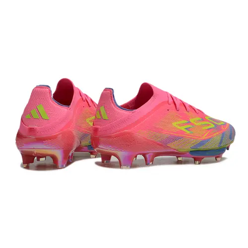 Chuteira Campo Adidas F50+ FG Rosa, Azul e Verde