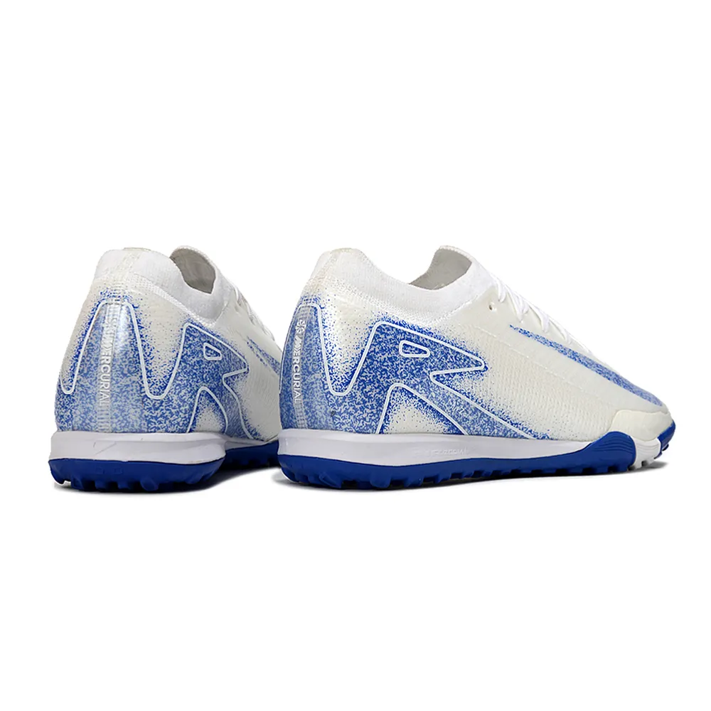 Chuteira Society Nike Air Zoom Mercurial Elite Azul e Branca