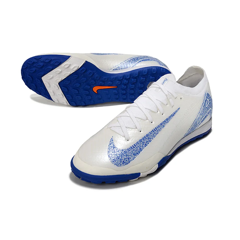 Chuteira Society Nike Air Zoom Mercurial Elite Azul e Branca