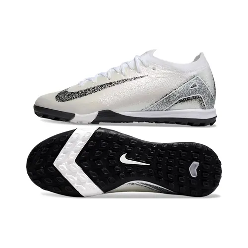 Chuteira Society Nike Air Zoom Mercurial Vapor 16 Elite TF Branca e Preta
