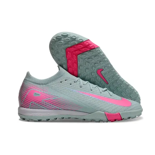 Chuteira Society Nike Air Zoom Mercurial Vapor 16 Elite TF Verde e Rosa