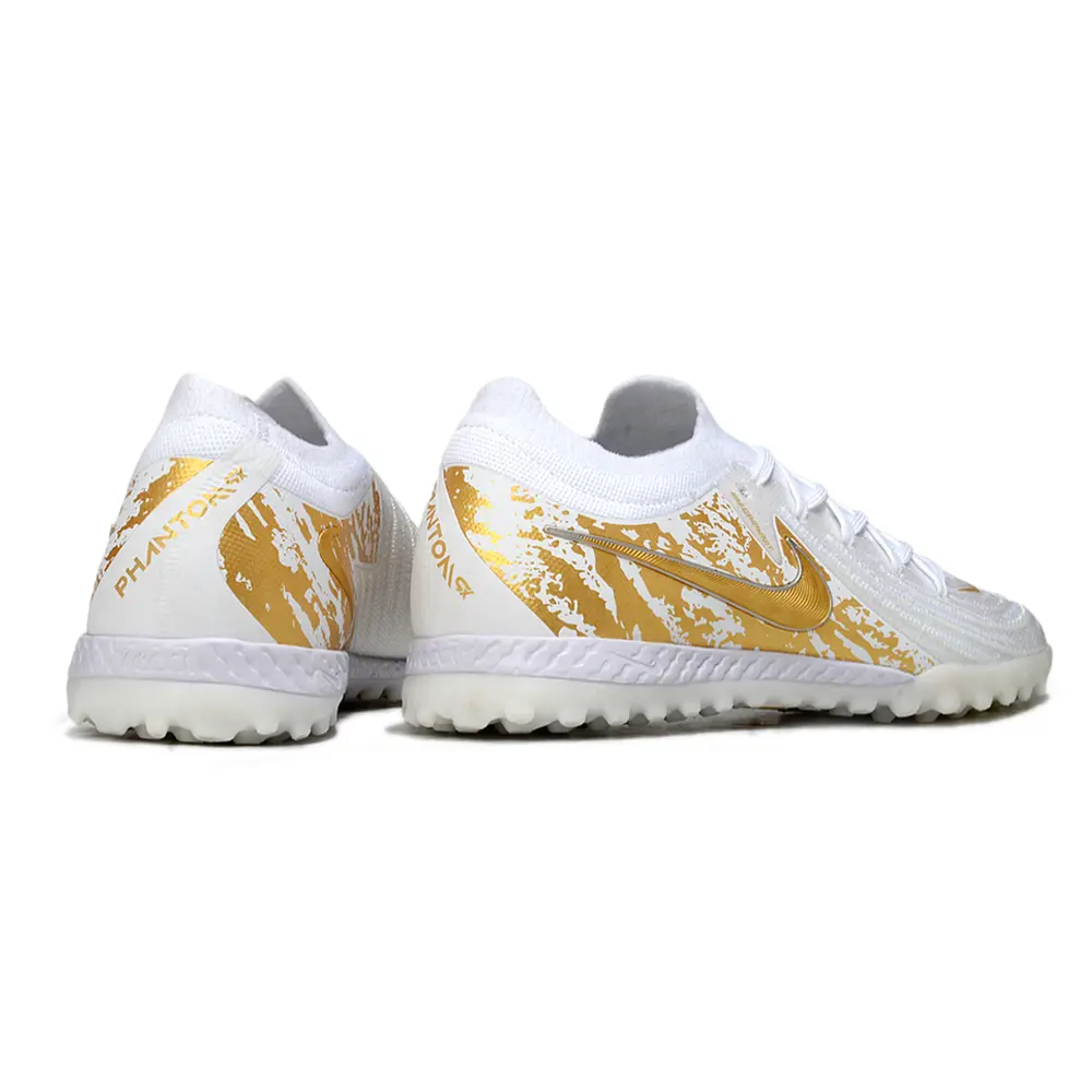 Chuteira Society Nike Phantom GX 2 Elite TF | Branco Dourado