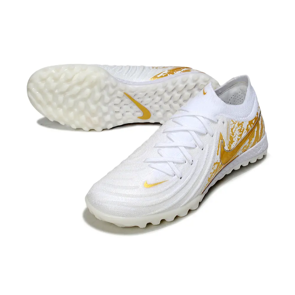 Chuteira Society Nike Phantom GX 2 Elite TF | Branco Dourado