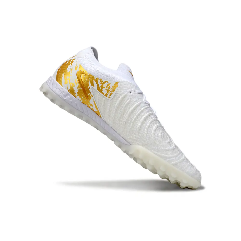 Chuteira Society Nike Phantom GX 2 Elite TF | Branco Dourado
