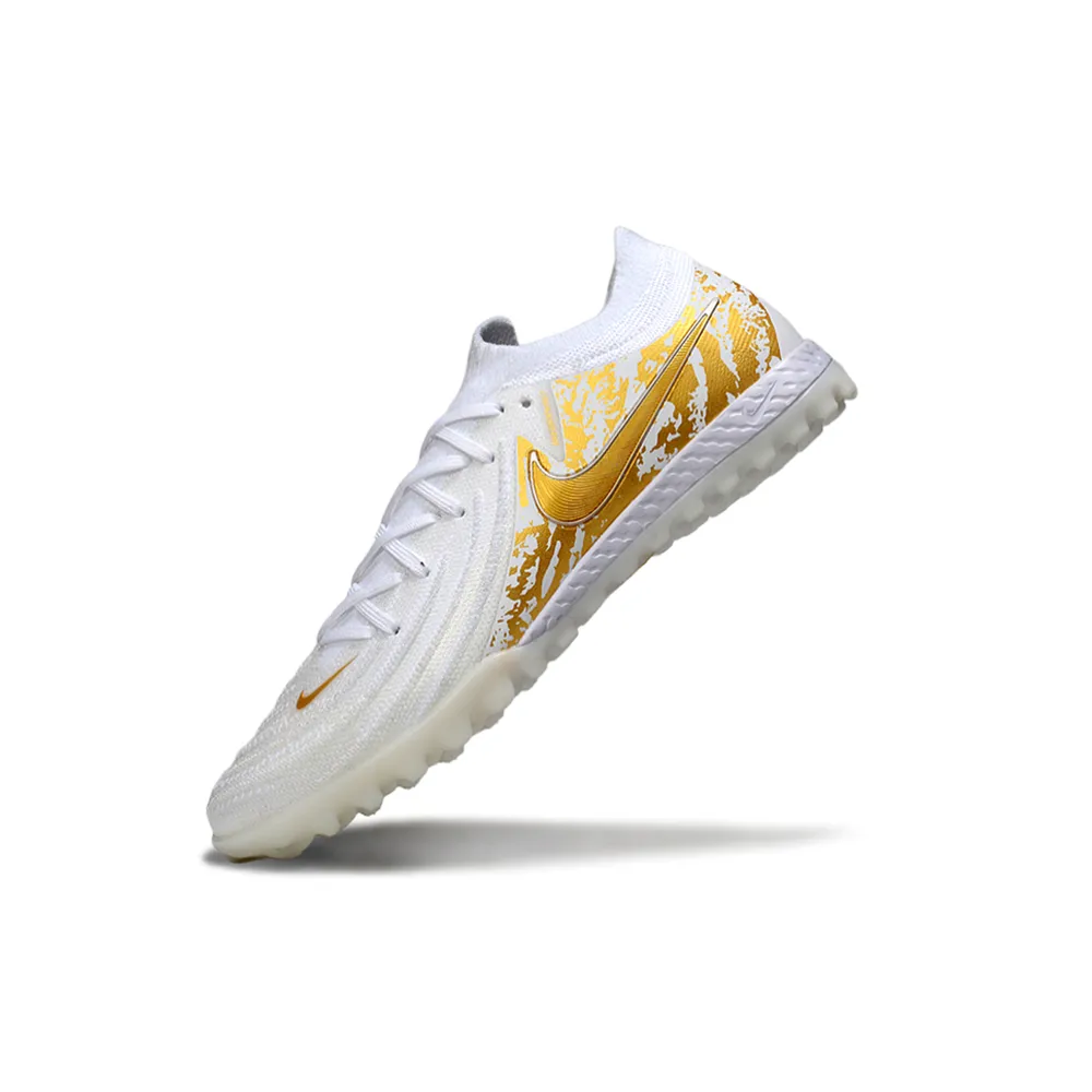 Chuteira Society Nike Phantom GX 2 Elite TF | Branco Dourado