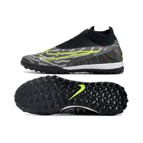 Chuteira Society Nike Phantom GX DF Elite TF Preta e Verde 