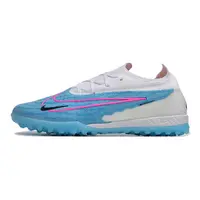 Chuteira Society Nike Phantom GX Elite TF Branca e Azul - imagem 1