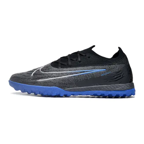 Chuteira Society Nike Phantom GX Elite TF Preta e Azul 
