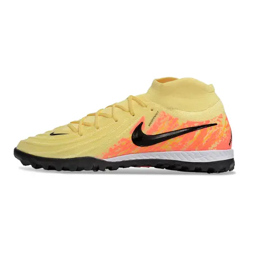 Chuteira Society Nike Phantom Luna 2 Elite TF Amarela e Laranja