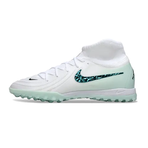 Chuteira Society Nike Phantom Luna 2 Elite TF Branco e Verde 