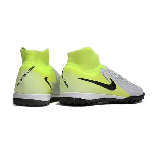 Chuteira Society Nike Phantom Luna 2 Elite TF Cinza e Verde 