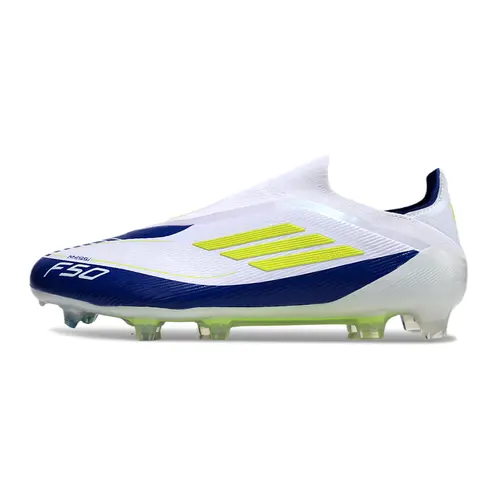 Chuteira Campo Adidas F50+ LL FG Branca, Azul e Verde