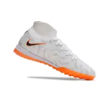 Chuteira Society Nike Phantom Luna Elite TF Branca e Laranja - imagem 4