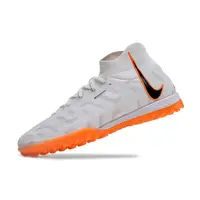 Chuteira Society Nike Phantom Luna Elite TF Branca e Laranja - imagem 5