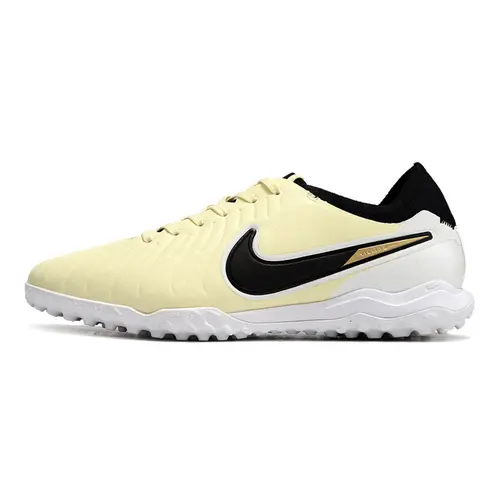 Chuteira Society Nike Tiempo Legend 10 Pro TF Bege e Preta 
