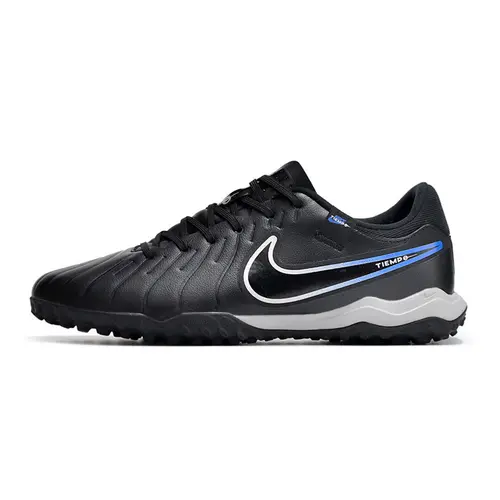Chuteira Society Nike Tiempo Legend 10 Pro TF Preta e Azul 