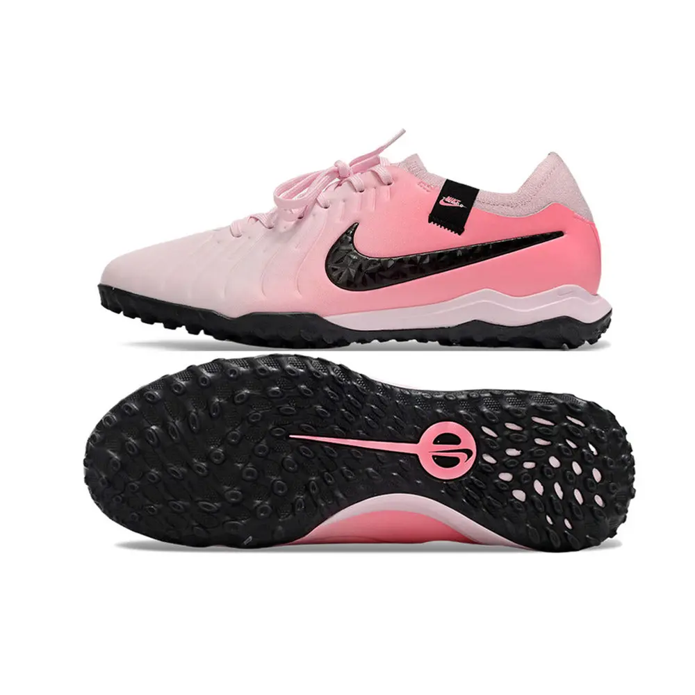 Chuteira Society Nike Tiempo Legend 10 Pro TF Rosa e Preto