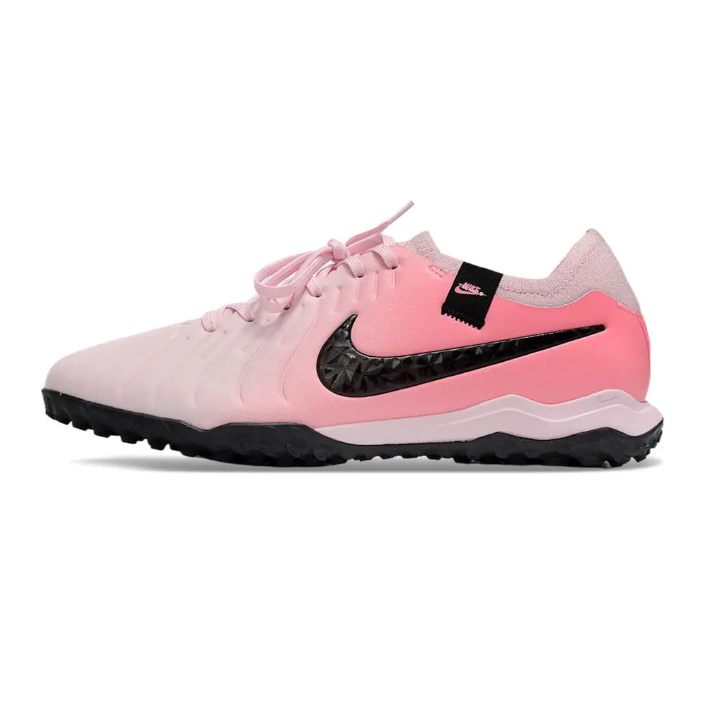 Chuteira Society Nike Tiempo Legend 10 Pro TF Rosa e Preto