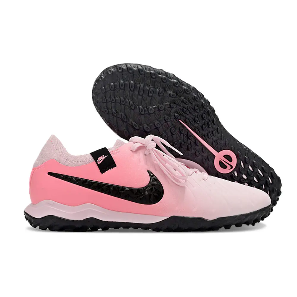 Chuteira Society Nike Tiempo Legend 10 Pro TF Rosa e Preto