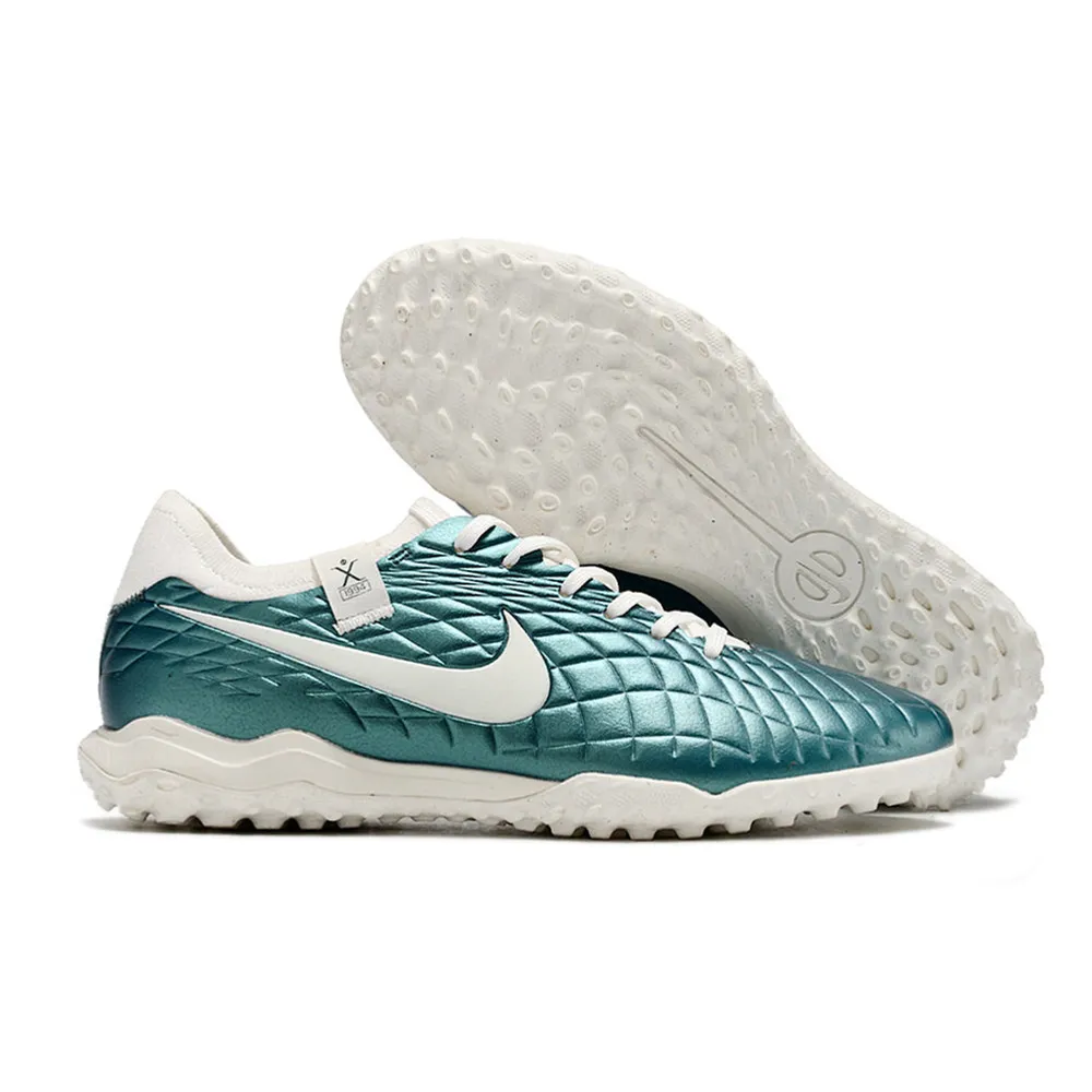 Chuteira Society Nike Tiempo Legend 10 Pro TF Verde | Couro Premium