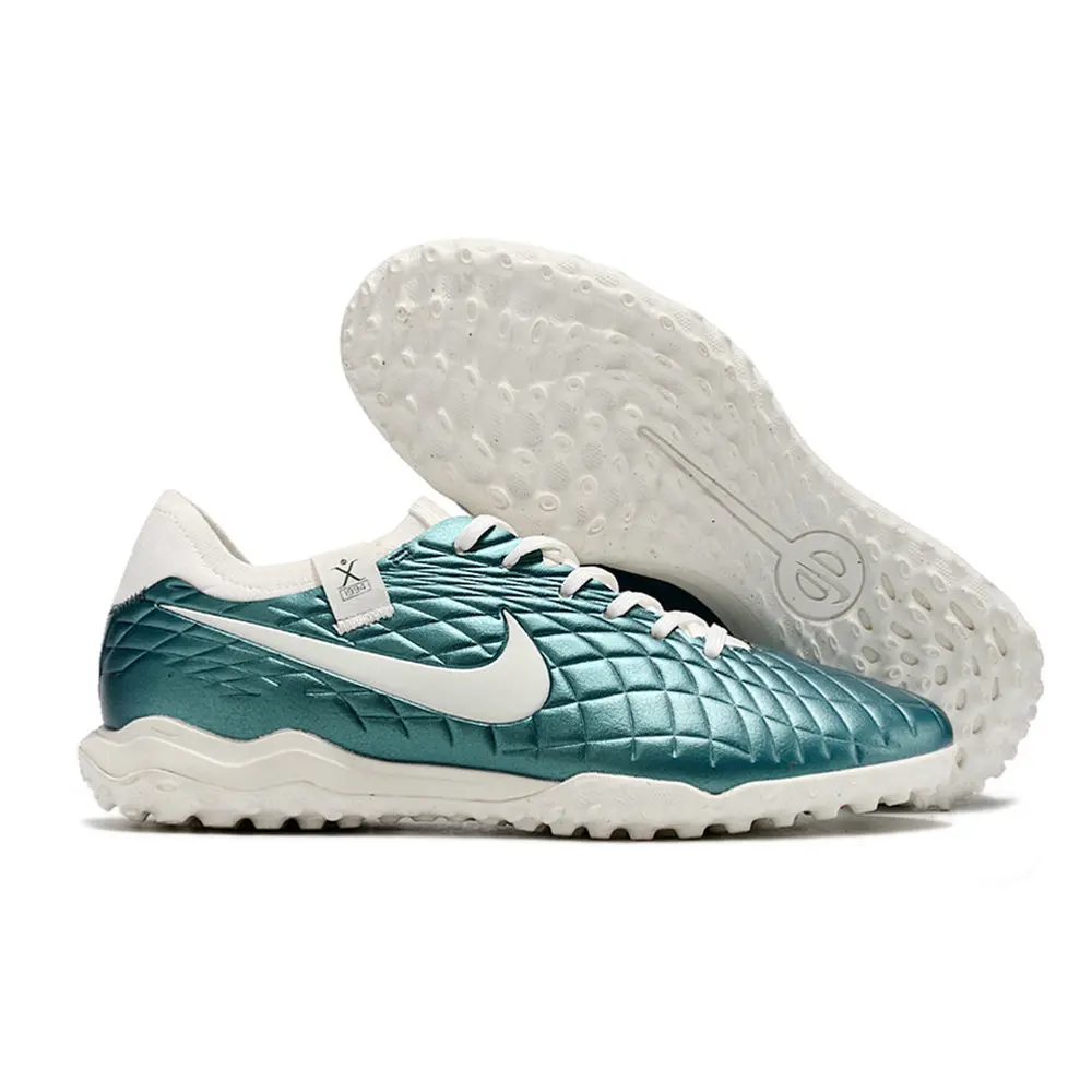 Chuteira Society Nike Tiempo Legend 10 Pro TF Verde | Couro Premium