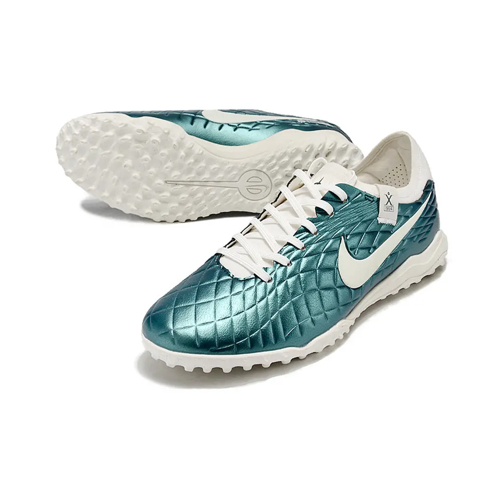 Chuteira Society Nike Tiempo Legend 10 Pro TF Verde | Couro Premium