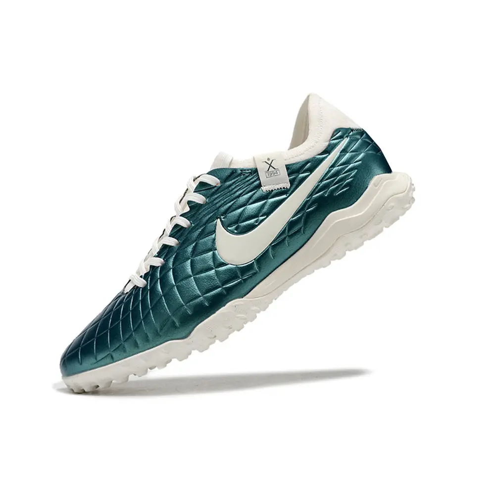 Chuteira Society Nike Tiempo Legend 10 Pro TF Verde | Couro Premium