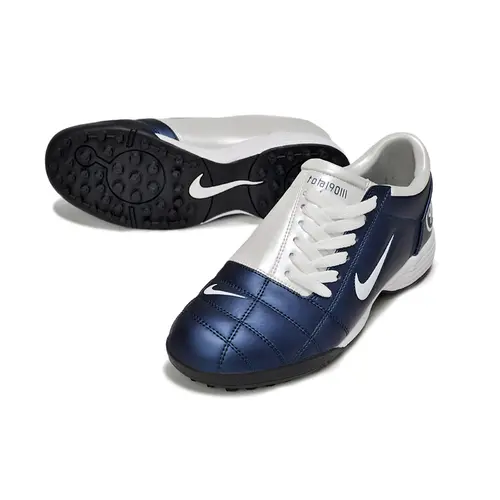 Chuteira Society Nike Total 90 TF Azul e Branca