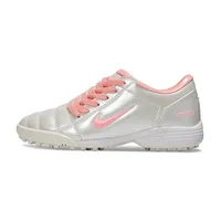 Chuteira Society Nike Total 90 TF Branco e Rosa | Leveza - imagem 1
