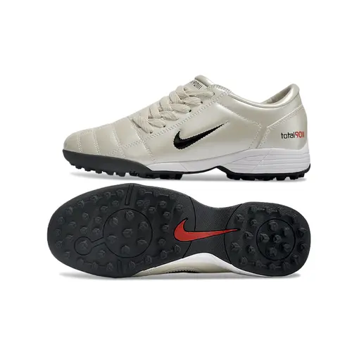 Chuteira Society Nike Total 90 TF Creme e Preta