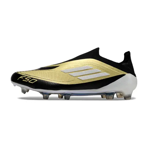 Chuteira Campo Adidas F50+ LL FG Messi Dourado e Preto - Triunfo Dorado