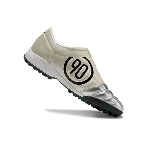 Chuteira Society Nike Total 90 TF Prata e Creme