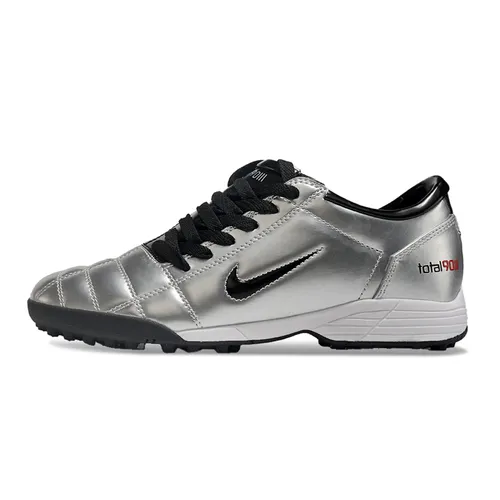 Chuteira Society Nike Total 90 TF Prata e Preta