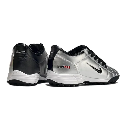 Chuteira Society Nike Total 90 TF Prata e Preta