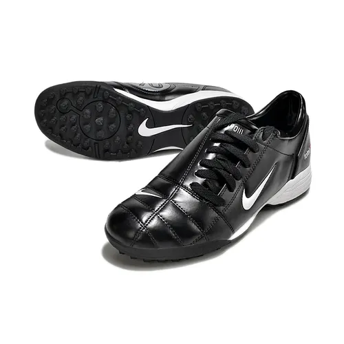 Chuteira Society Nike Total 90 TF Preta e Branca