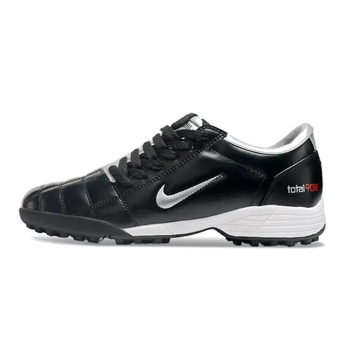 Chuteira Society Nike Total 90 TF Preta e Prata