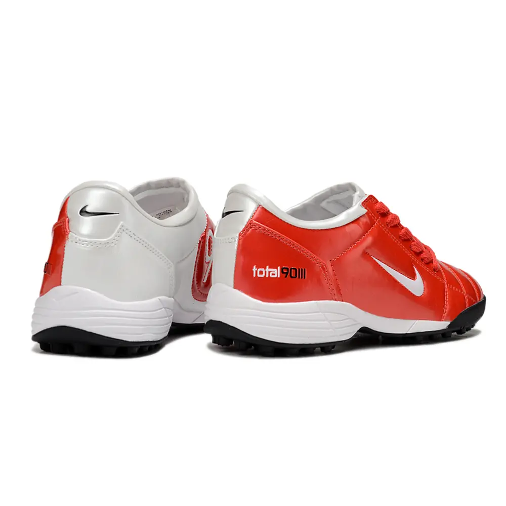 Chuteira Society Nike Total 90 TF Vermelha e Branco | Controle