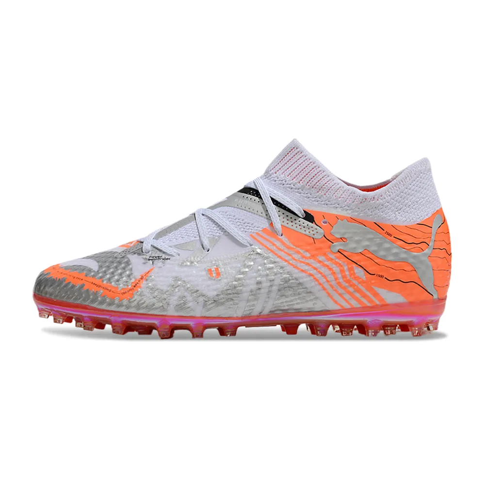 Puma Future 7 MG Society Soccer Shoes – Gray & Orange