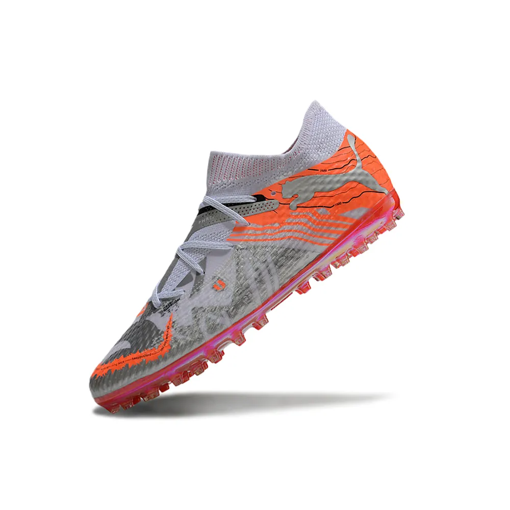 Puma Future 7 MG Society Soccer Shoes – Gray & Orange