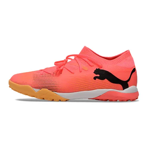 Chuteira Society Puma Future 7 TF Rosa e Amarelo