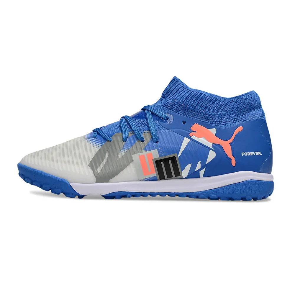 Chuteira Society Puma Future 8 TF - Azul e Cinza