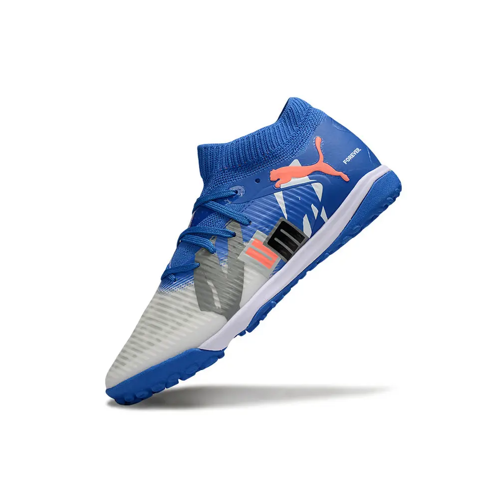 Chuteira Society Puma Future 8 TF - Azul e Cinza