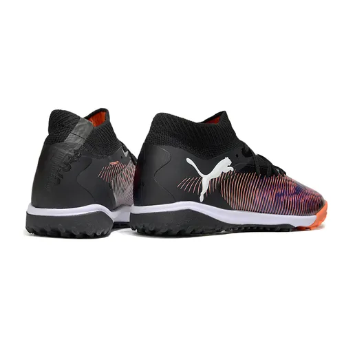 Chuteira Society Puma Future 8 TF Preto, Vermelho e Roxo 