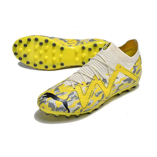 Chuteira Society Puma Future Ultimate MG Amarela e Cinza 