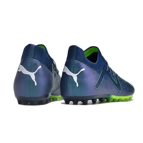 Chuteira Society Puma Future Ultimate MG Azul e Verde 