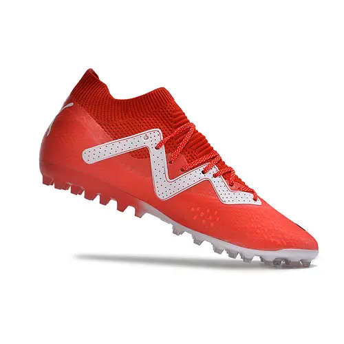 Chuteira Society Puma Future Ultimate MG Vermelho e Branco