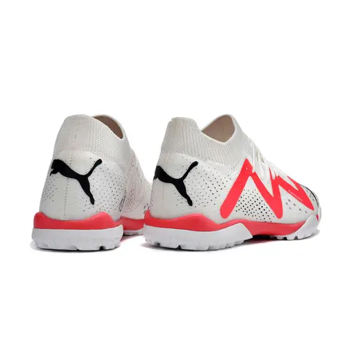 Chuteira Society Puma Future Ultimate TF Branca e Rosa 